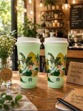 Starbucks 2024 Spring Earth Day Reusable Cup 16 oz Set of 2